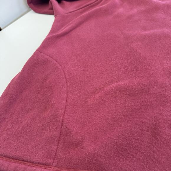 Athleta Pullover Fleece Womens 1X Plus Red Pink Cozy Karma Asym Quarter Zip - Picture 8 of 8